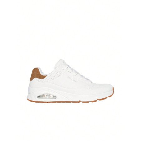 Skechers Zapatillas Hombre en piel sintética color blanco con cuña y cordones 183004_WHT ✅ Entrega 24/72h a España (península)