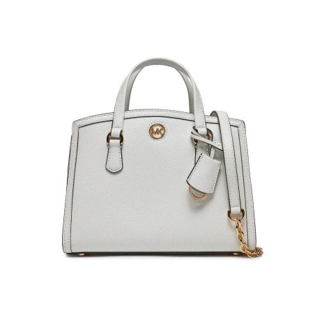 Michael Kors  Bolso Michael Kors 30F2G7CM1T 085 Blanco - Bolso de piel granulada con cierre de clip magnético, correa