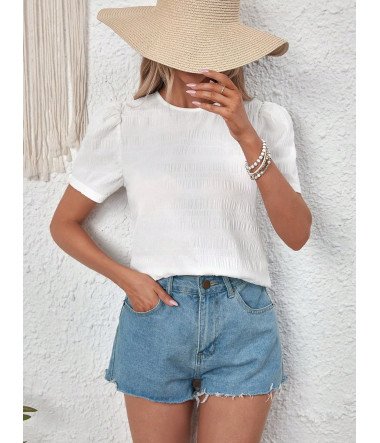 Blusas de Mujer Botón Liso...