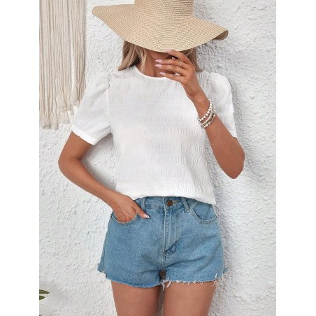 Blusas de Mujer Botón Liso Casual