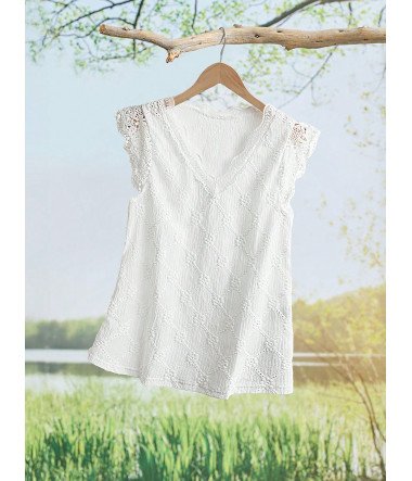 Blusa/camiseta de encaje...