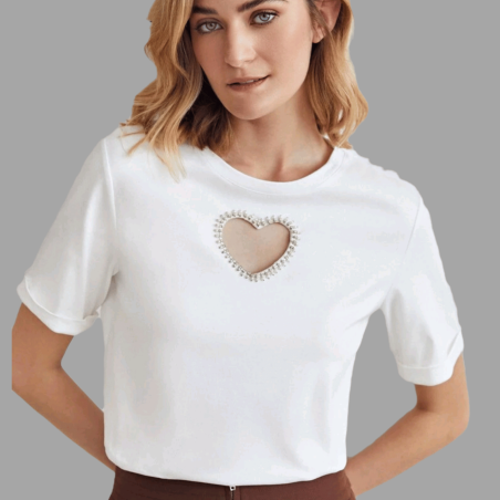 Blusa top pulover corazón