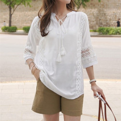 Blusa blanca manga 34...